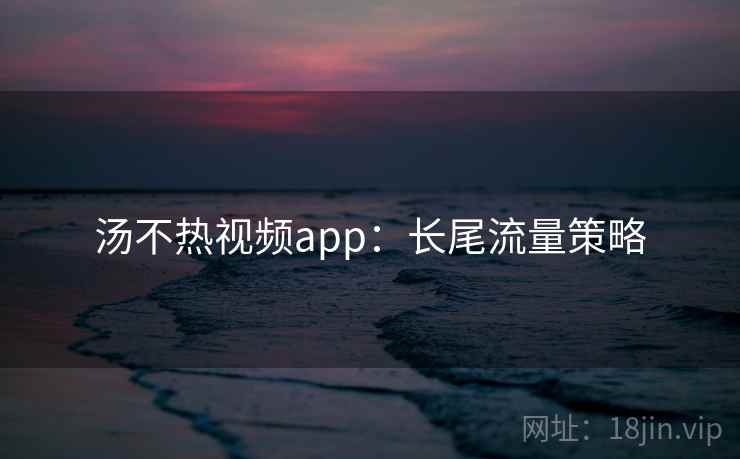 汤不热视频app：长尾流量策略