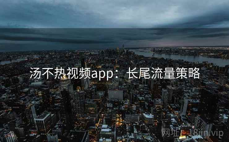 汤不热视频app:长尾流量策略